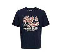 JACK & JONES Mens Big King Size Crew Neck Short Sleeve Logo Printed T Shirts Cotton Smart Casual Summer Tee Tops