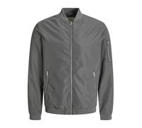 JACK & JONES Men's Bomber Jacket Full Zip Long Sleeve Polyester Regular Fit Baseball Neck Outdoor Jacket, Castlerock, L