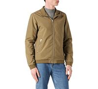 JACK & JONES Mens Bomber Jacket Lightweight High Neck Full Zip Coat Long Sleeve Jackets for Men, Green Colour, Size- 2XL