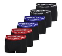 JACK & JONES Men's Boxer Shorts Pack of 6 Basic Trunks Boxer Stretch Underwear Retro Shorts Set Cotton Black Red Green Blue Grey S M L XL XXL 3XL, Pack 3, L
