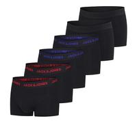 JACK & JONES Men's Boxer Shorts Pack of 6 Basic Trunks Boxer Stretch Underwear Retro Shorts Set Cotton Black Red Green Blue Grey S M L XL XXL 3XL, Pack 4, XXXL