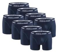 JACK & JONES Men's Boxer Shorts, Pack of 8, Comfortable Men's Cotton Boxer Shorts, Tight Underpants, Elastic Underwear for Everyday Use, navy, L