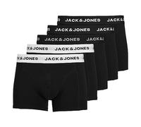 JACK & JONES Men's Boxer Shorts Trunks Pack of 5, Black/Black/Black-White, S