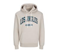 JACK & JONES Mens Bradley Varsity Logo Casual Overhead Hooded Sweatshirt Top