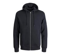 JACK & JONES Mens Bradley Zip Hoodie Plus Size Black 5XL