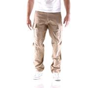 JACK & JONES Mens Cargo Combat Trouser Relaxed Fit Button Fastening Pants for Men UK, Elmwood- 34W / 34L
