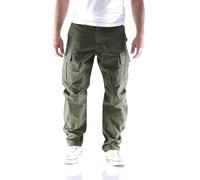 JACK & JONES Mens Cargo Combat Trouser Relaxed Fit Button Fastening Pants for Men UK, Olive Night- 34W / 32L