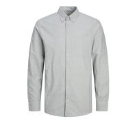 JACK & JONES Men's Jprbrook Oxford Shirt L/S Noos, Lily pad/fit: Slim fit, M