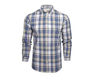 Jack & Jones Mens Check Shirt Cotton Long Sleeve Button Down Collar Classic Fit