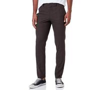 JACK & JONES Mens Checkered Smart Trousers Choco Torte 46W / 32L