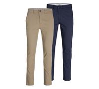 Jack&Jones Men's Chino Pants, 2 Pack - Jpstmarco Jjdave 2pk, Length 32