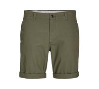 JACK & JONES Mens Classic Chino Shorts, Smart Casual Cotton Shorts for Men, Comfortable Regular Fit with Zip Fly Shorts, Plus Size Waist, Olive Green Colour, UK Size - W44