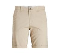JACK & JONES Mens Classic Chino Shorts, Smart Casual Cotton Shorts for Men, Comfortable Regular Fit with Zip Fly Shorts, Plus Size Waist, Crockery Colour, UK Size - W48