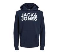 Jack & Jones Men's Corp Logo Classic Hooded Sweatshirt, Basic Sweater, Blazer navy, XS