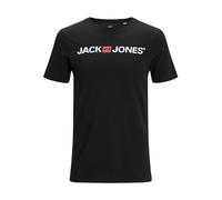 Jack & Jones Men's Jjecorp Logo Tee Crew Neck Noos T Shirt, Black (Black Detail: Slim Fit), XXL UK