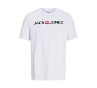 JACK & JONES Mens Corp Logo Crew Neck T-Shirt - White - XX Large