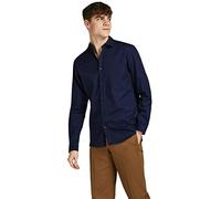 JACK & JONES Mens Crdiff Long Sleeve Shirt Navy Blazer L
