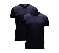 JACK & JONES Men's Crew Neck T-Shirt Basic 12058529 Pack of 2, navy blue, S