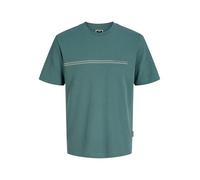 JACK & JONES Mens Crew Neck T-Shirt, Short Sleeve Casual Tee, Regular Fit Lightweight Summer Top for Men, North Atlantic Colour, UK Size - M