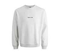 JACK & JONES Mens Crew Sweater White Melange S