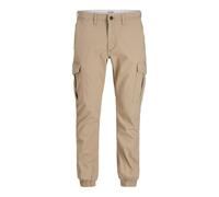 Jack & Jones Mens Cuffed Cargo Pants Slim Fit - Tan - Size 34W/34L