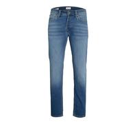 JACK & JONES Men's Denim Jeans Tapered Fit Button Fly Regular Rise, Blue Colour, UK Size 32W / 34L
