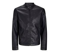 Jack & Jones Dylan Clean Plus Leather Jacket Black 6XL Men