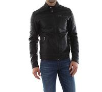 Jack & Jones Men's Jjerocky Jacket Noos Faux Leather, Black (Black Pattern:pu), XS