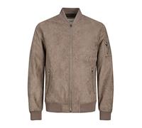 JACK & JONES Mens Faux Suede Bomber Jacket Falcon XXL
