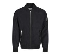 JACK & JONES Mens Faux Suede Bomber Jacket Jet Black L