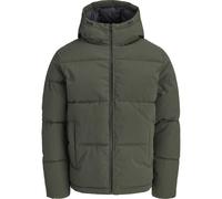 Jack and Jones Men's Galaxy Hooded Regular-Fit Puffer Jacket M Green