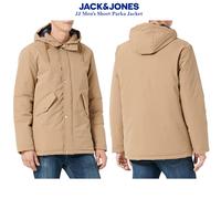 Jack & Jones Men's Hooded Parka Jacket Warm Water Resistant Padded Outdoor Coat