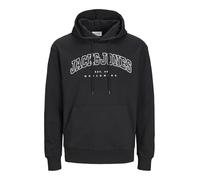 JACK & JONES Men's Hoodies Pullover Sweat Cool Logo Design Long Sleeve Sweatshirt for Men, Black Colour, UK Size - L