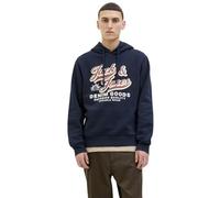 JACK & JONES Men's Hoodies Pullover Sweat Cool Logo Design Long Sleeve Sweatshirt for Men, SKY Captain Colour, UK Size - XL