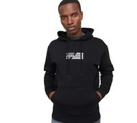 JACK & JONES Mens Hoodies with Pocket, Drawstring Hooded Sweatshirt For Men, Black Colour, UK Size - XXL