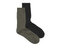 JACK & JONES Men's Jac Premium Socks 2 Pack Noos, Black/Pack: Olive Night Melange, One Size (Pack of 2)