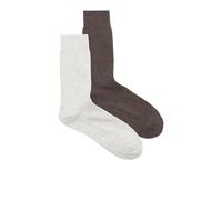 JACK & JONES Men's Jac Premium Socks 2 Pack Noos, Light Grey Melange/Pack:Chocolate Plum Melange, One Size (Pack of 2)