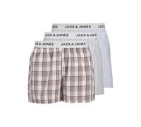 JACK & JONES Men's Jacalvin Woven Boxers 3 Pack, Skyway, M (Pack of 3)