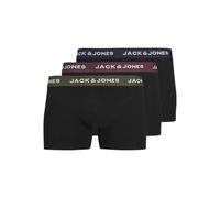JACK&JONES Men's JACARON Solid Trunks 3 Pack Boxer Shorts, Black/Pack:Black-Black, XXL