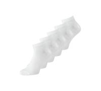Jack & Jones Men's JACBASIC BAMBOO SHORT SOCK 5 PACK, White/Detail:WHite - Whtie White White, One Size UK