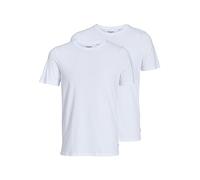 Jack & Jones Men's Jacbasic Crew Neck Tee 2 Pack T Shirt, White, L UK