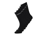 Jack and Jones Men 5 Pack Crew Socks Black 7-11