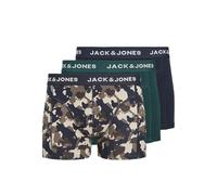 JACK&JONES Men's JACCAMOFLAGE Trunks 3 Pack Boxer Shorts, Navy Blazer/Pack:Navy Blazer-Deep Teal, M (Pack of 3)