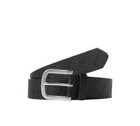JACK & JONES Men's JACHARRY Embossed Belt NOOS Belt, Black, 80, black, 80 cm