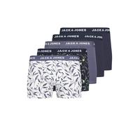JACK & JONES Men's Jacharvey Trunks 5 Pack Boxer Shorts, Night Sky/Pack:Nightshadow Blue-Nightshadow Blue-Night Sky-Night Sky, S