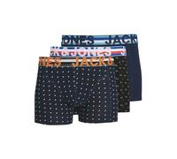 Jack & Jones Men's Jachenrik Trunks 3 Pack Noos Boxer, Multicoloured (Black Detail Navy Blazer), L UK