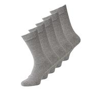 JACK&JONES Men's JACJENS Sock 5 Pack NOOS, Light Grey Melange/Detail:LGM-LGM-LGM-LGM, One Size
