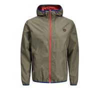 Jack & Jones Mens Jacket Long Sleeves Hooded Waterproof Full Zip Coat Outerwear