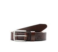 JACK & JONES Men's JacLee Leather Belt NOOS, Black Coffee, 85