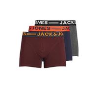 Jack & Jones Men's Jaclichfield Trunks 3 Pack Boxer, Burgundy, XL UK